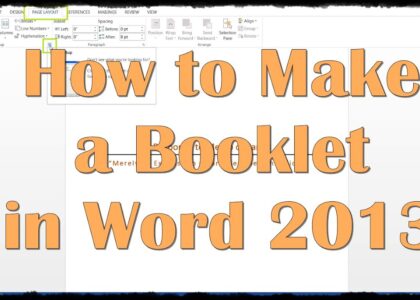 How to Make a Booklet in Word: A Comprehensive Guide