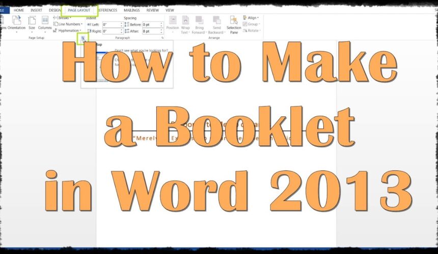 How to Make a Booklet in Word: A Comprehensive Guide