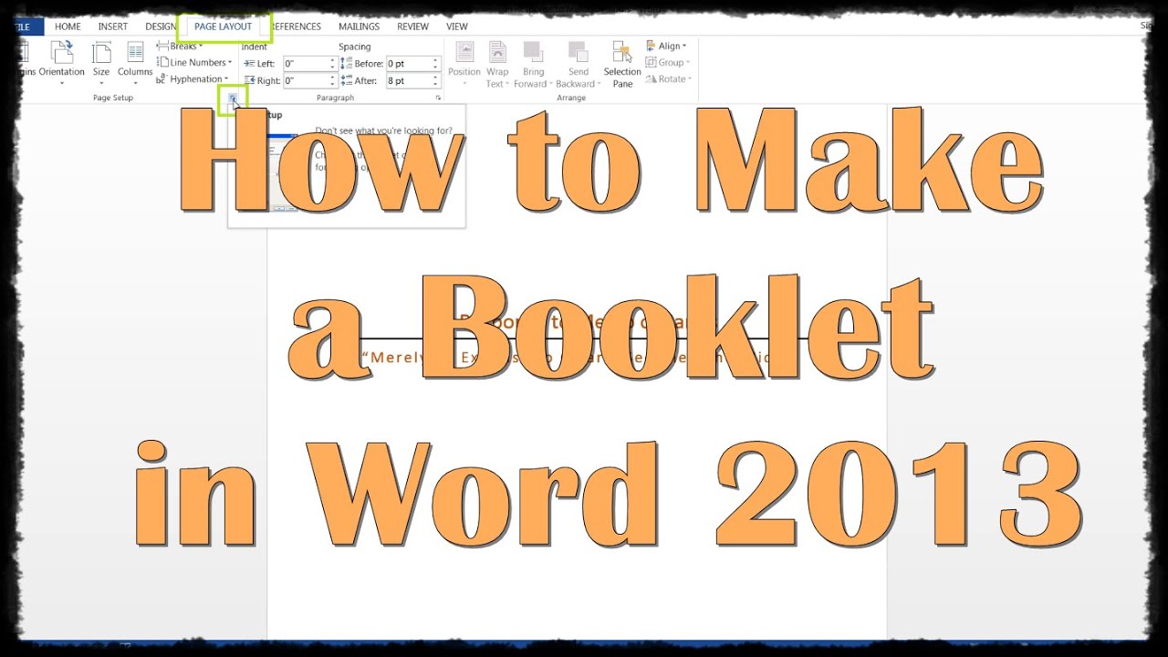 How to Make a Booklet in Word: A Comprehensive Guide