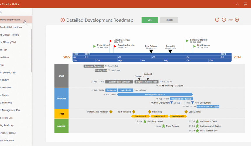 how to make a timeline on google docs
