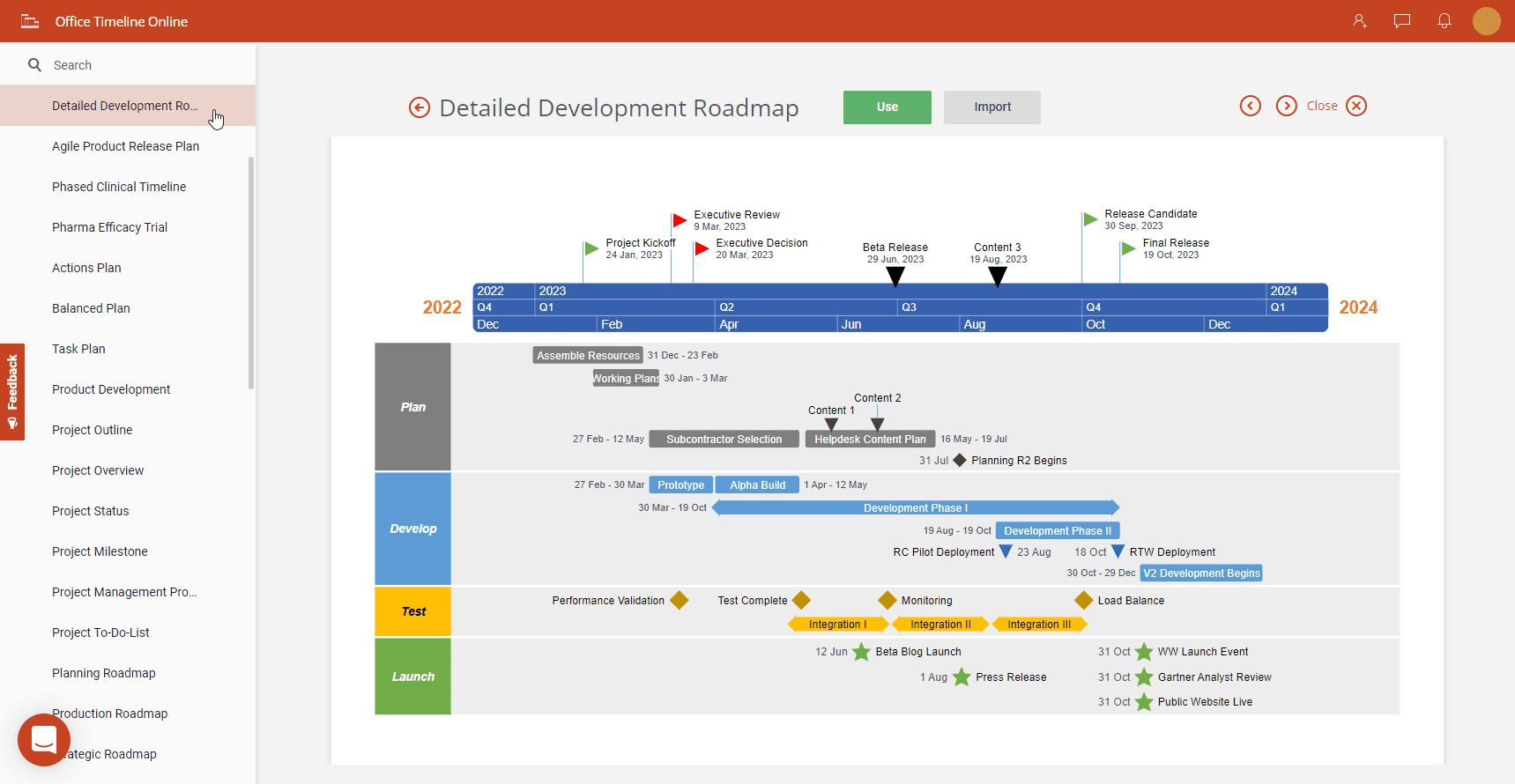 how to make a timeline on google docs