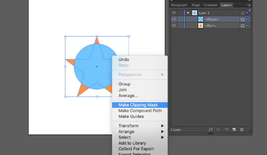how to make clipping mask in illustrator